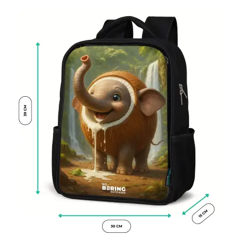 Coconote Elephante Rugzak - Zwart middel -productfoto_formaten