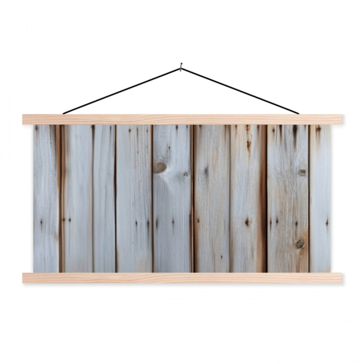 Hout - Planken - Verweerd textielposter latten blank klein -3d