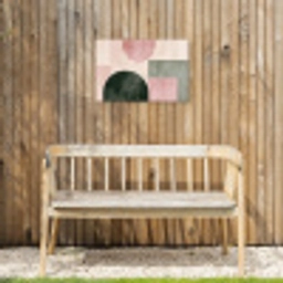 Vormen - Abstract - Cirkel - Zwart Tuinposter op houten frame 2 cm dik klein -sfeer4