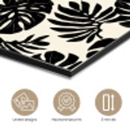 Modern - Monstera - Zwart aluminium wit klein 46 -closeup_NL
