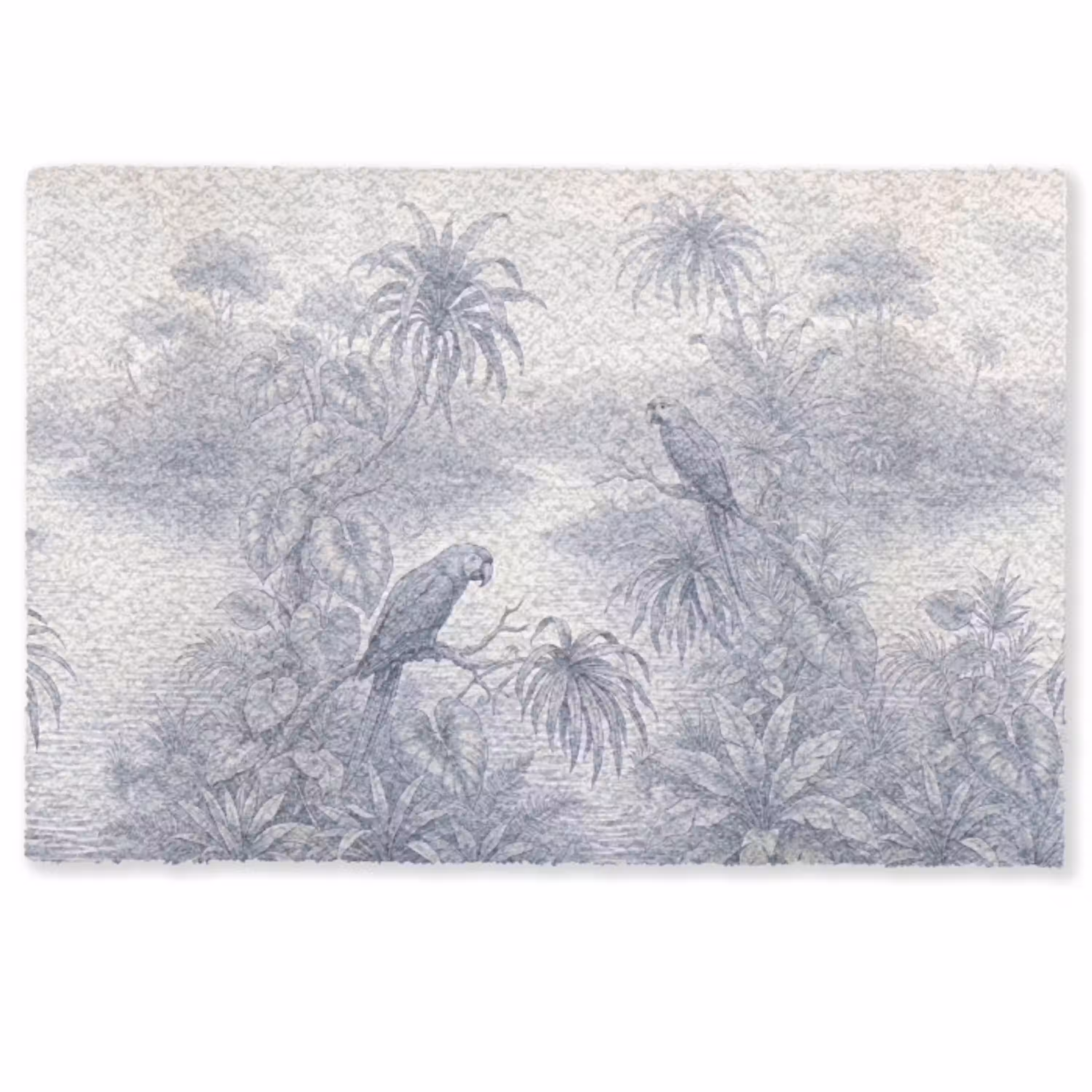 Vogel - Rivier - Tropisch - Illustratie - Blauw Deurmat klein -zkaufland3d