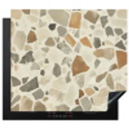 Stenen - Terrazzo - Decoratie - Tegels Inductie beschermer vinyl 3mm middel -3d