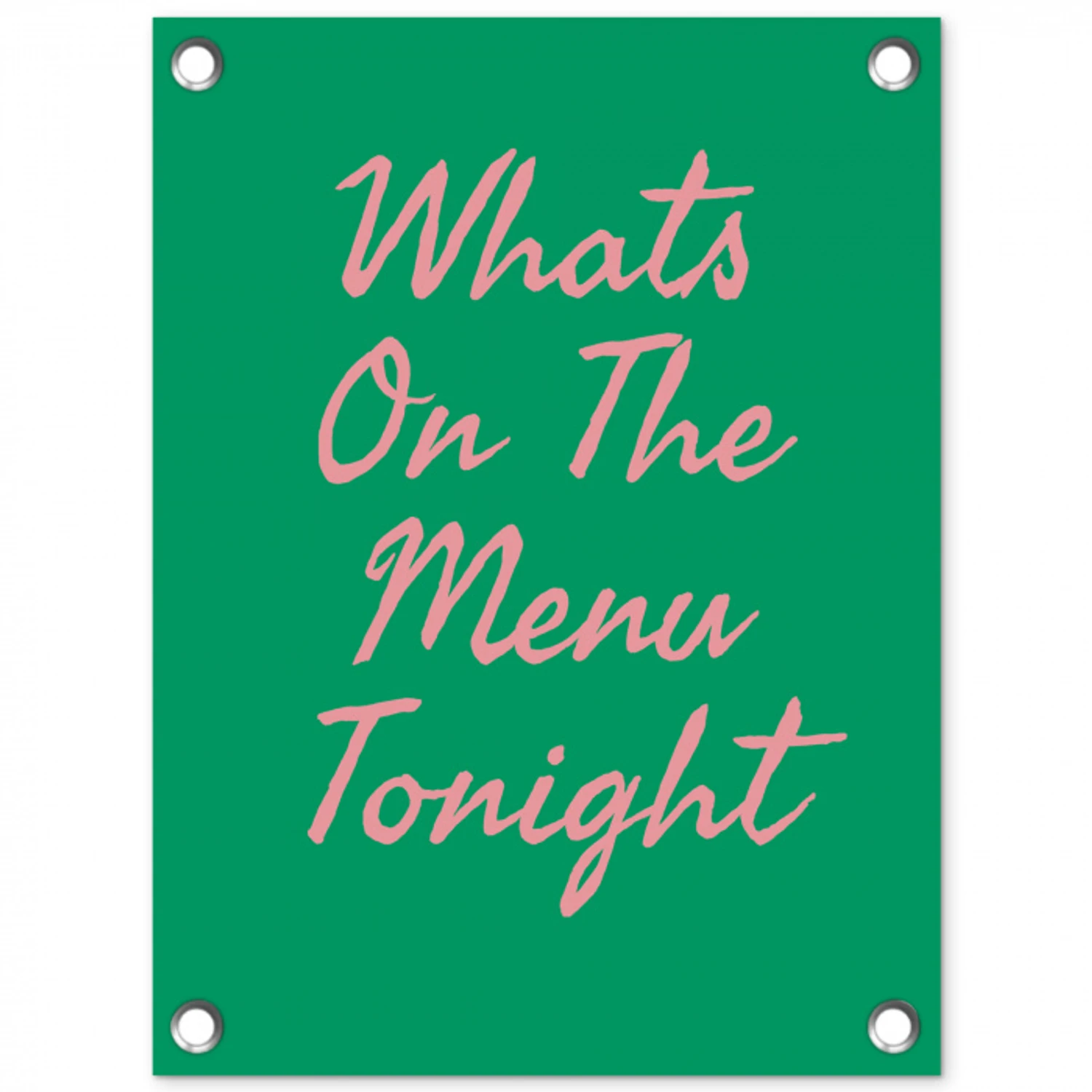 Menu - Quote - Roze tuinposter los doek klein -3d