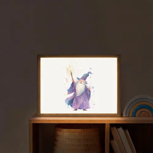 Tovenaar - Magie - Paars Light Box met batterij (Wandlamp kind) middel -sfeer1_kind