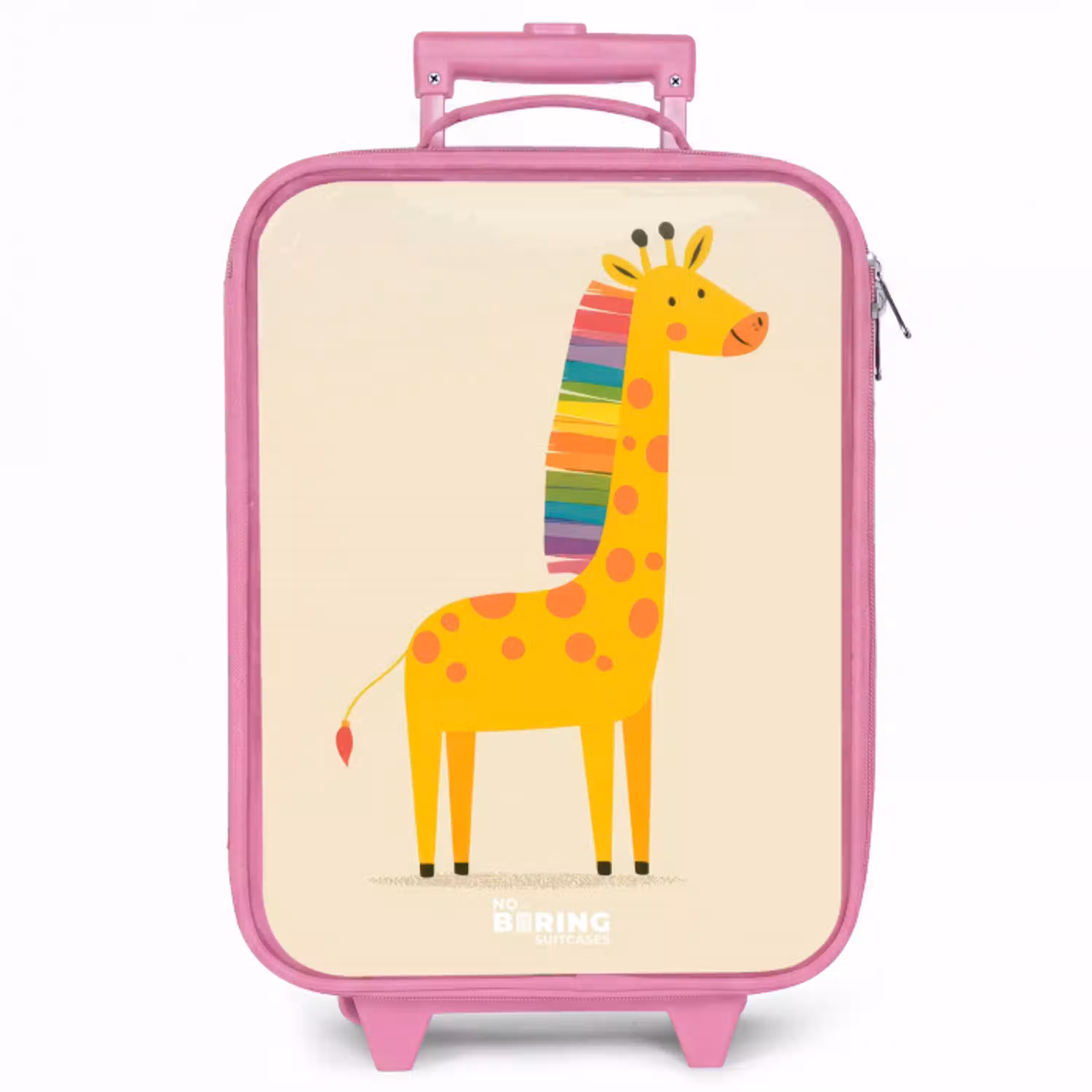 Giraffe - Dier - Kleurrijk Kinderkoffer - Roze klein -zzz_website3d