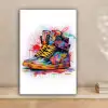Schoenen - Graffiti - Wit - Kleuren canvas 2cm klein -sfeer1