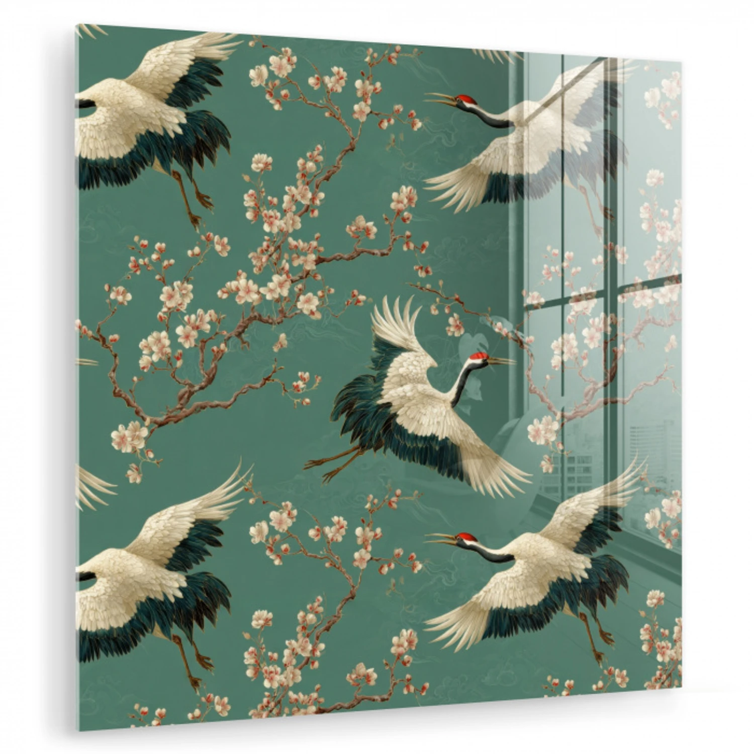 Kersenbloesem - Kraamvogels - Groen plexiglas 5mm klein 11 -zzzproduct_nieuw