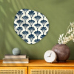 Klassiek - Motief - Blauw Wandcirkel Organisch Forex 3mm klein 629 -sfeer2