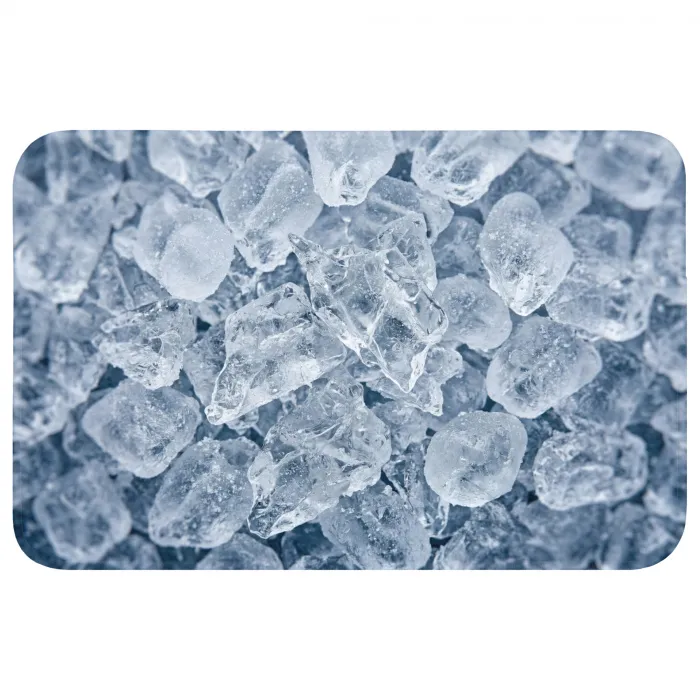 Ijsblokjes - Water - Blauw Badmat klein -3d