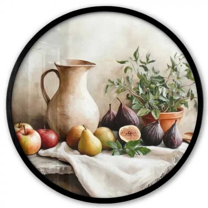 Fruit - Kruiden - Landelijk Fotolijst rond zonder passe partout klein -3d