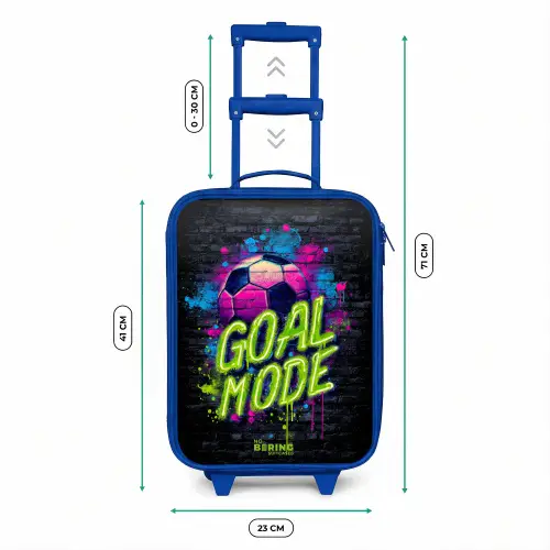 Neon - Graffiti - Voetbal - Kleurrijk Kinderkoffer - Blauw klein -productfoto_formaten