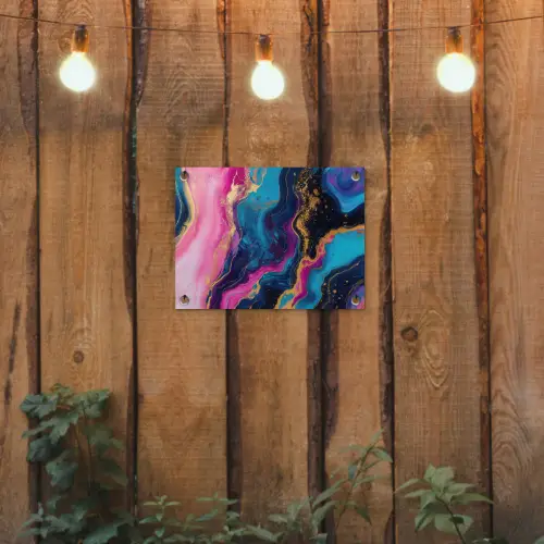 Marmer - Modern - Goud tuinposter los doek klein -sfeer1
