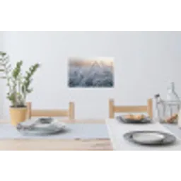 Rijp - Gras - Kristallen - Winter - Minimalistisch Muursticker klein -eettafel