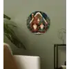 Kerst - Gnomen - Peperkoekhuisje - Rood - Groen Wandcirkel kunststof plaat 5mm dik klein -sfeer3