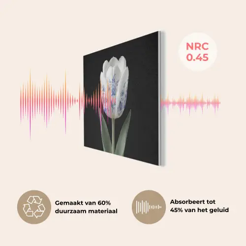 Tulp - Patroon - Blauw PET vilt klein -USP_NL