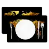 Wereldkaart - Goud - Druipen - Zwart Placemat vinyl groot -zzsfeer2_Kitchenyeah-website