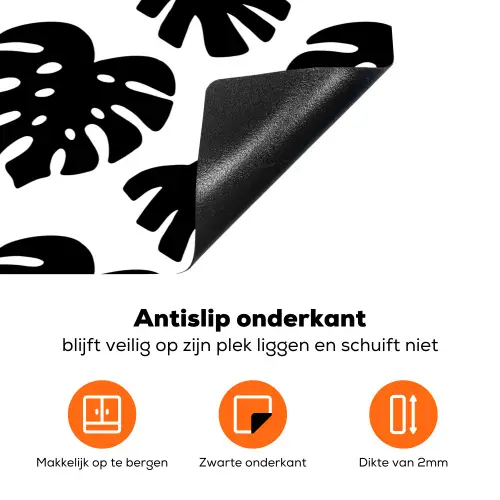 Bladeren - Modern - Symmetrie Inductie beschermer vinyl 3mm klein 276 -zzzzzzz-td-onderkant
