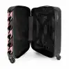 Groot pied-de-poule patroon in roze en zwart NBS - Handbagage koffer - Kinderen Unisex middel -binnenkant