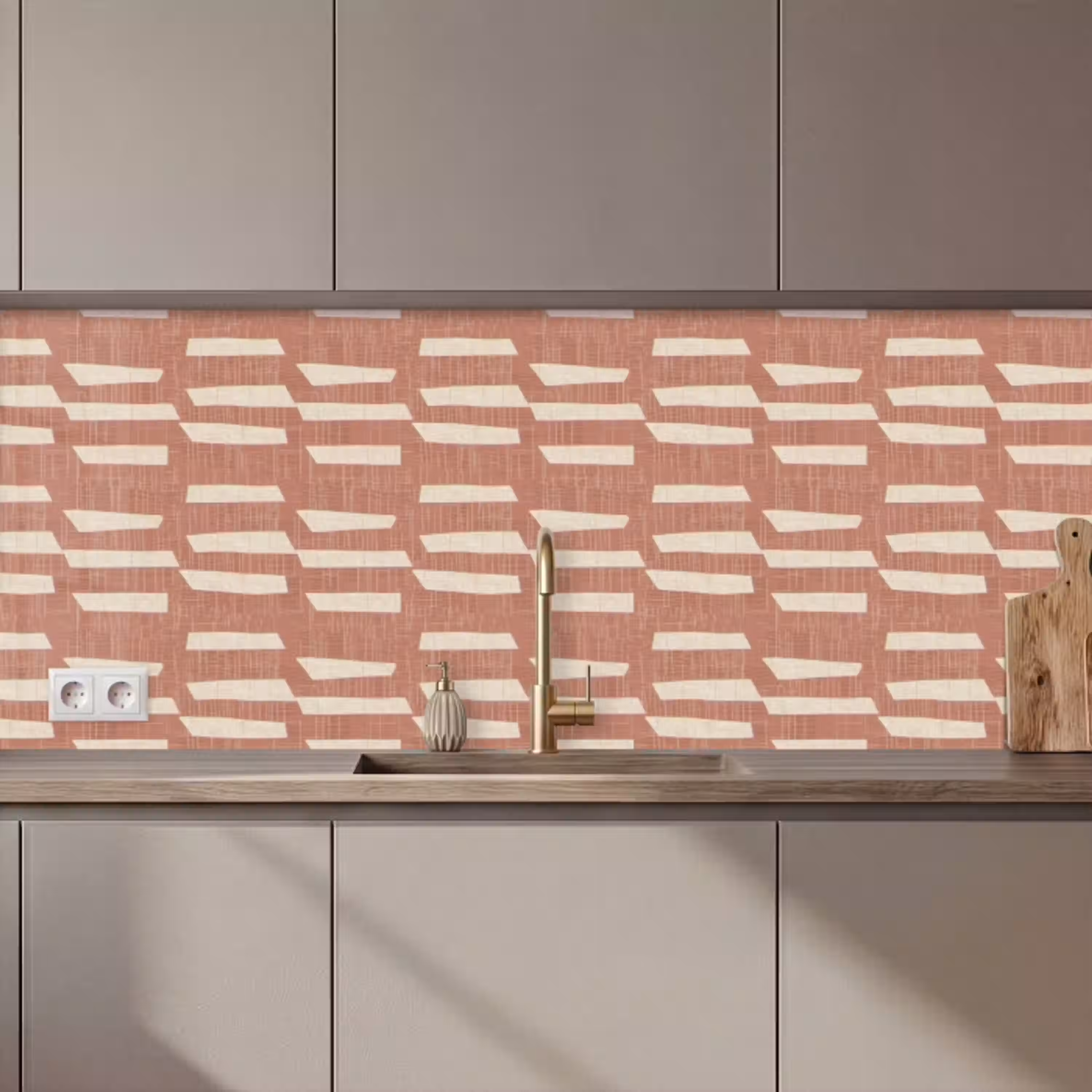 Terracotta - Abstract - Textuur - Patroon keuken achterwand 2 middel 871 zz_3dshopping