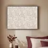 Bloemenprint - Grijs - Crème Textielframe zwart klein 947 -sfeer1