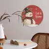 Sneeuwpret - Winter - Sneeuwpop Akoestische PET Vilt - Rond klein -sfeer3