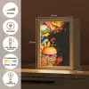Fastfood - Graffiti - Hamburger - Eten - Modern Light Box met kabel (Tafellamp) klein -USP_NL