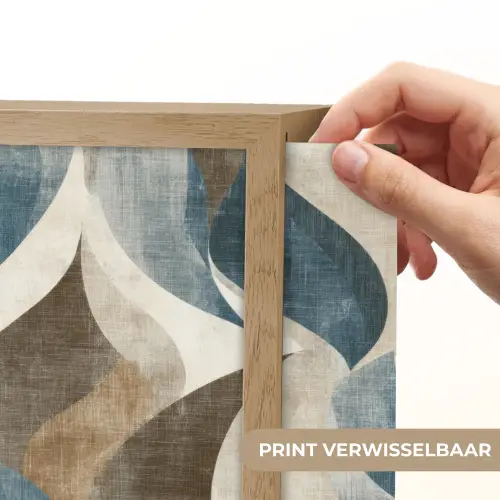 Abstract - Golven - Kleurrijk Light Box met batterij (Wandlamp) middel 907 -USP_websiteprintNL