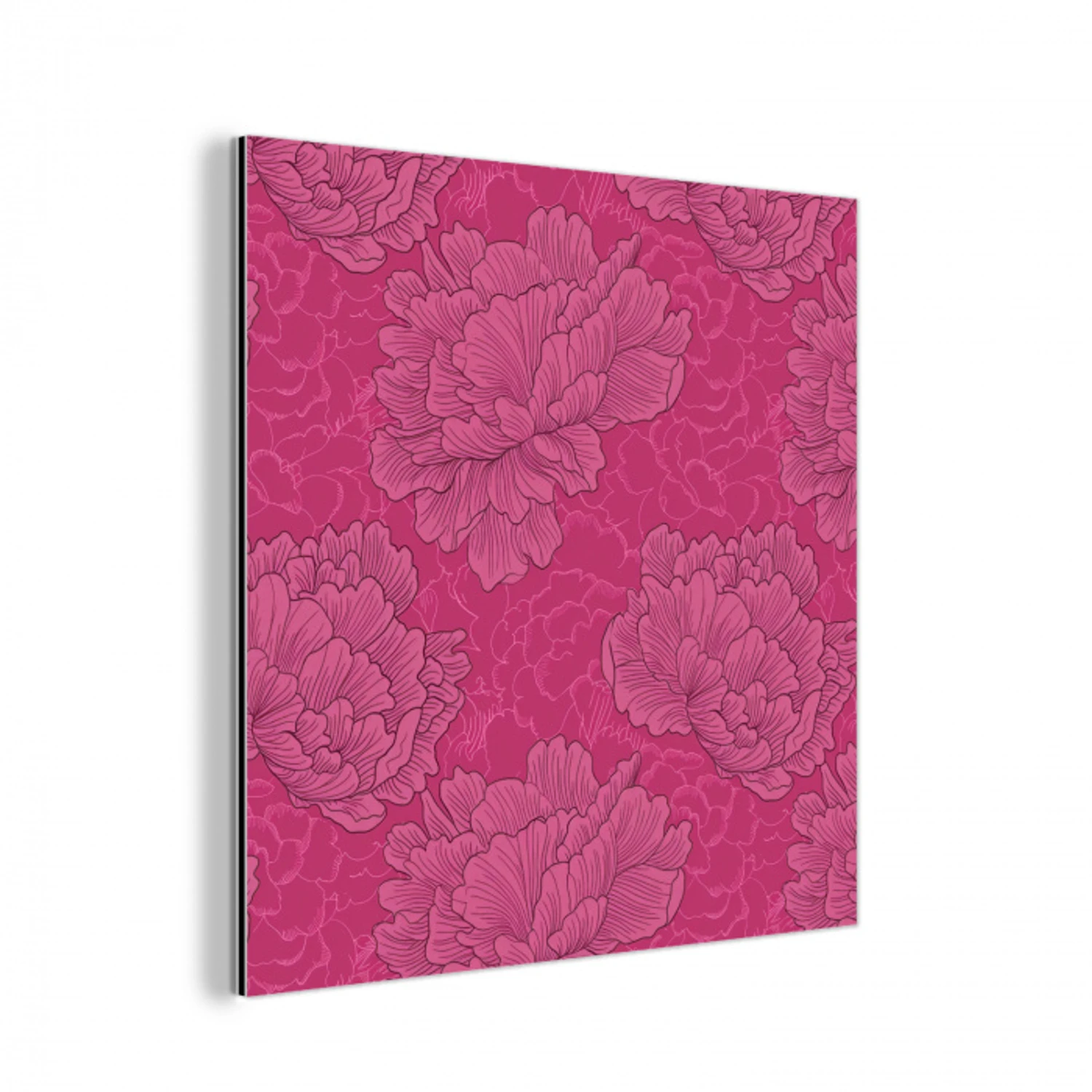Pioenrozen - Energiek - Roze aluminium wit klein 46 -3d