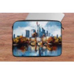 Bomen Frankfurt- Stad - Skyline - Brug laptophoes neopreen klein -tafel