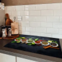 Kruiden - Specerijen - Betonlook - Stilleven Inductie beschermer vinyl 3mm klein -sfeer3