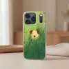 Hondje - Gras - Oren - Bruin Telefoonhoesje iPhone 17 Pro klein -sfeer2