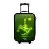 Groene neon omhaal in actie Kinderkoffer - Zwart klein -3d