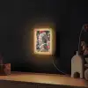 Meisje met de parel - Johannes Vermeer - Bloemen Light Box met kabel (Wandlamp) klein -sfeer1