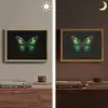 Vlinder - Groen - Opvallend Light Box met batterij (Wandlamp) middel -sfeer3