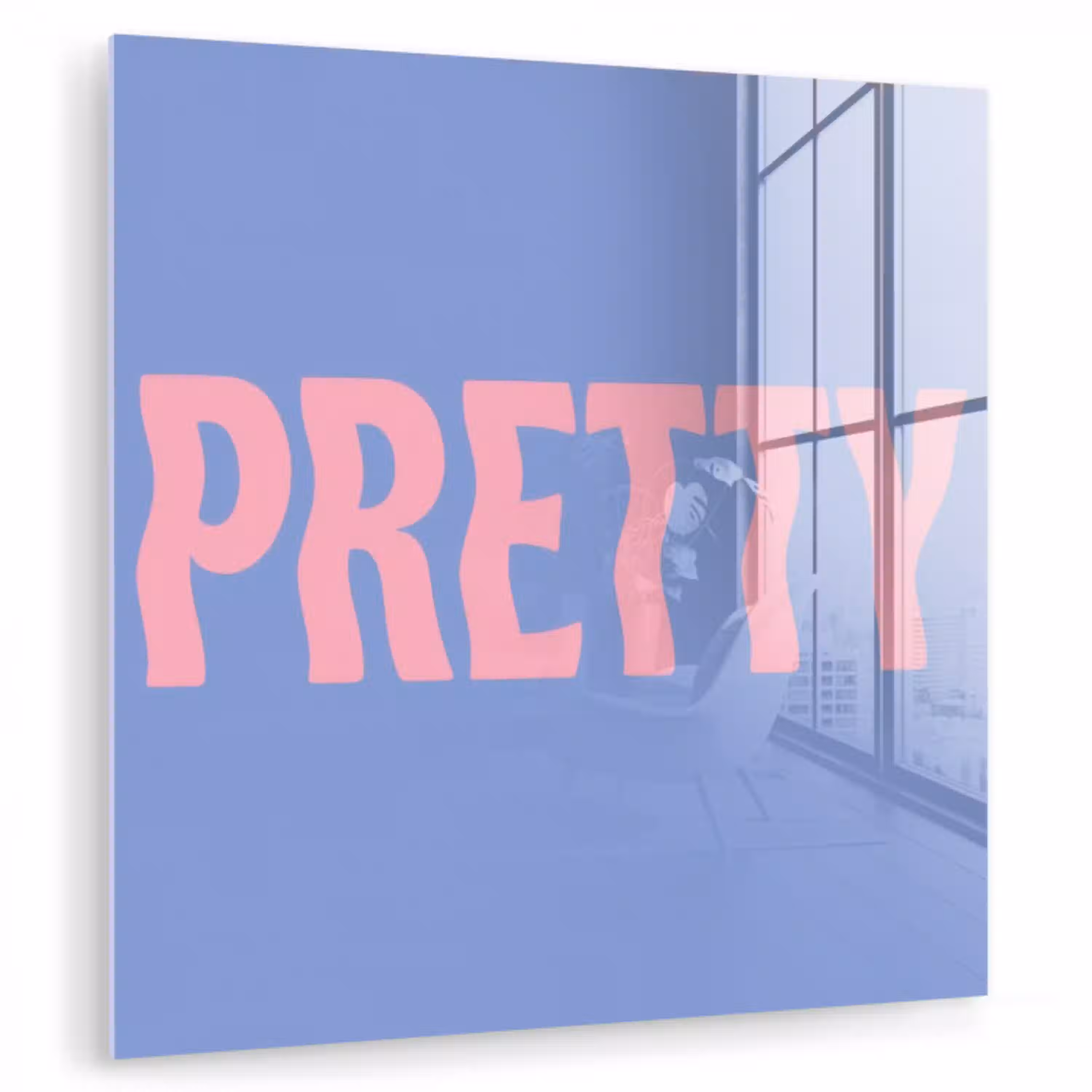 Pretty - Roze - Blauw - Golvend plexiglas 5mm klein -zzzproduct_nieuw