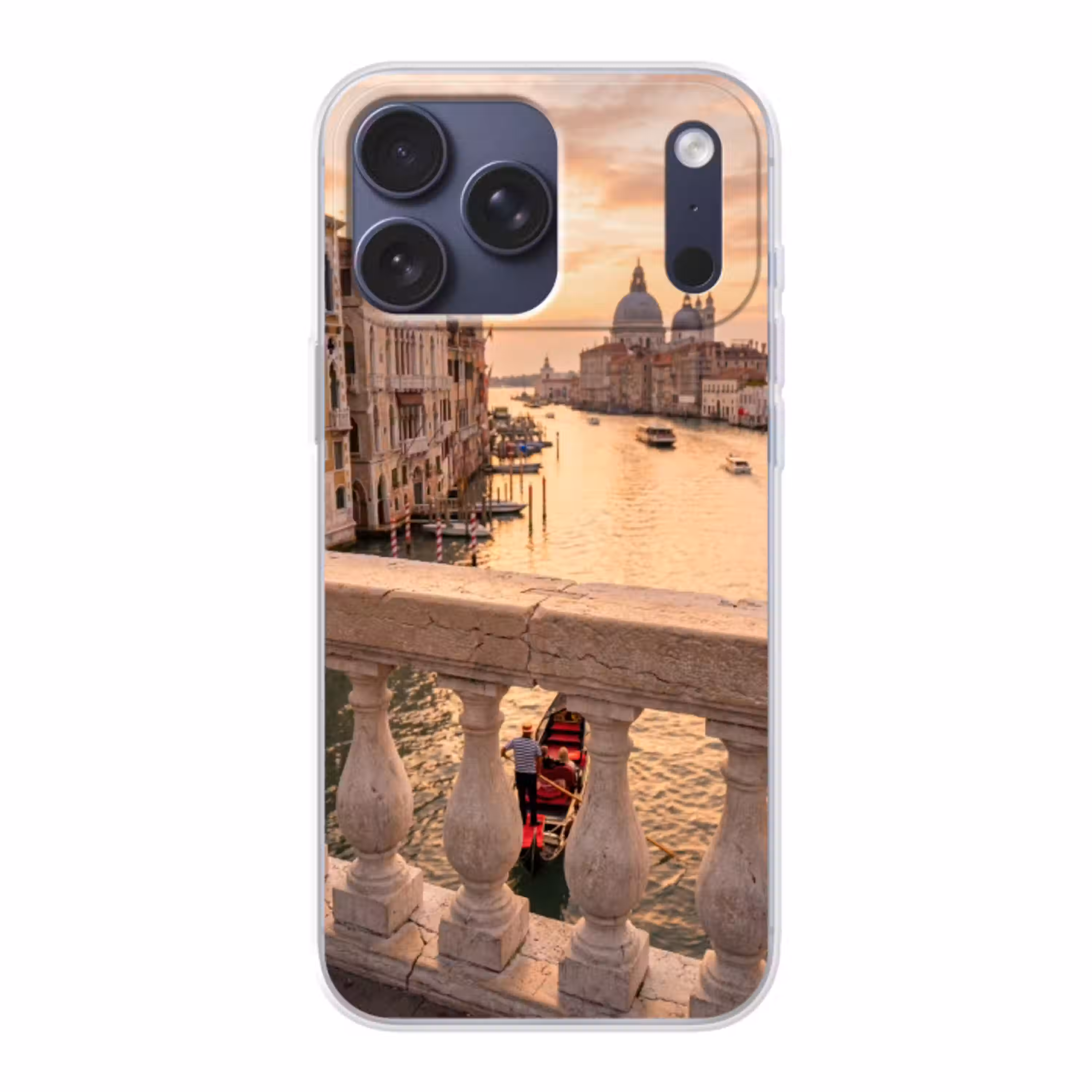 Stad - Venetië - Kanaal - Zonsopgang - Architectuur - Goud Telefoonhoesje iPhone 17 Pro Max klein -3d