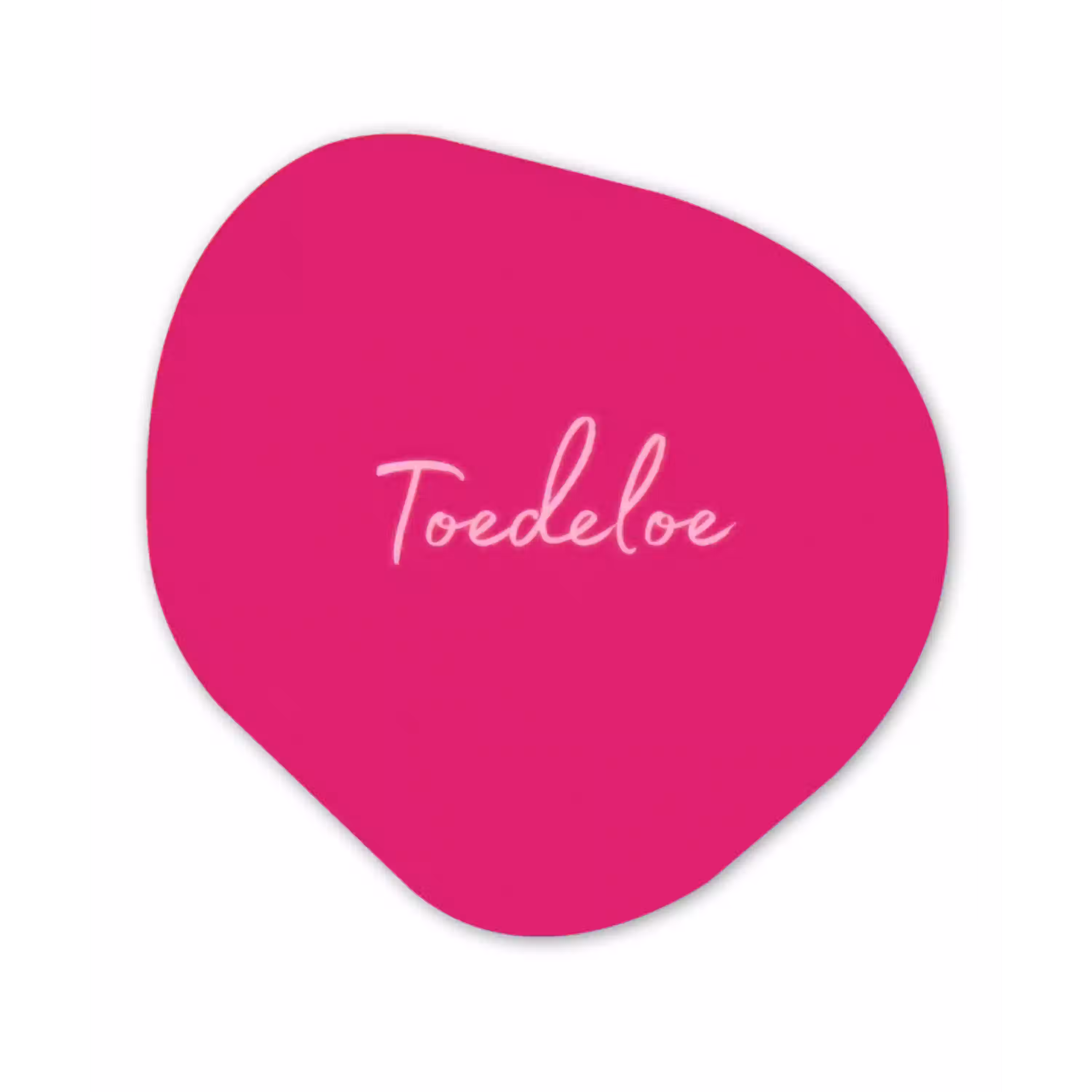 Toedeloe - Roze Wandcirkel Organisch Plexiglas middel -3d