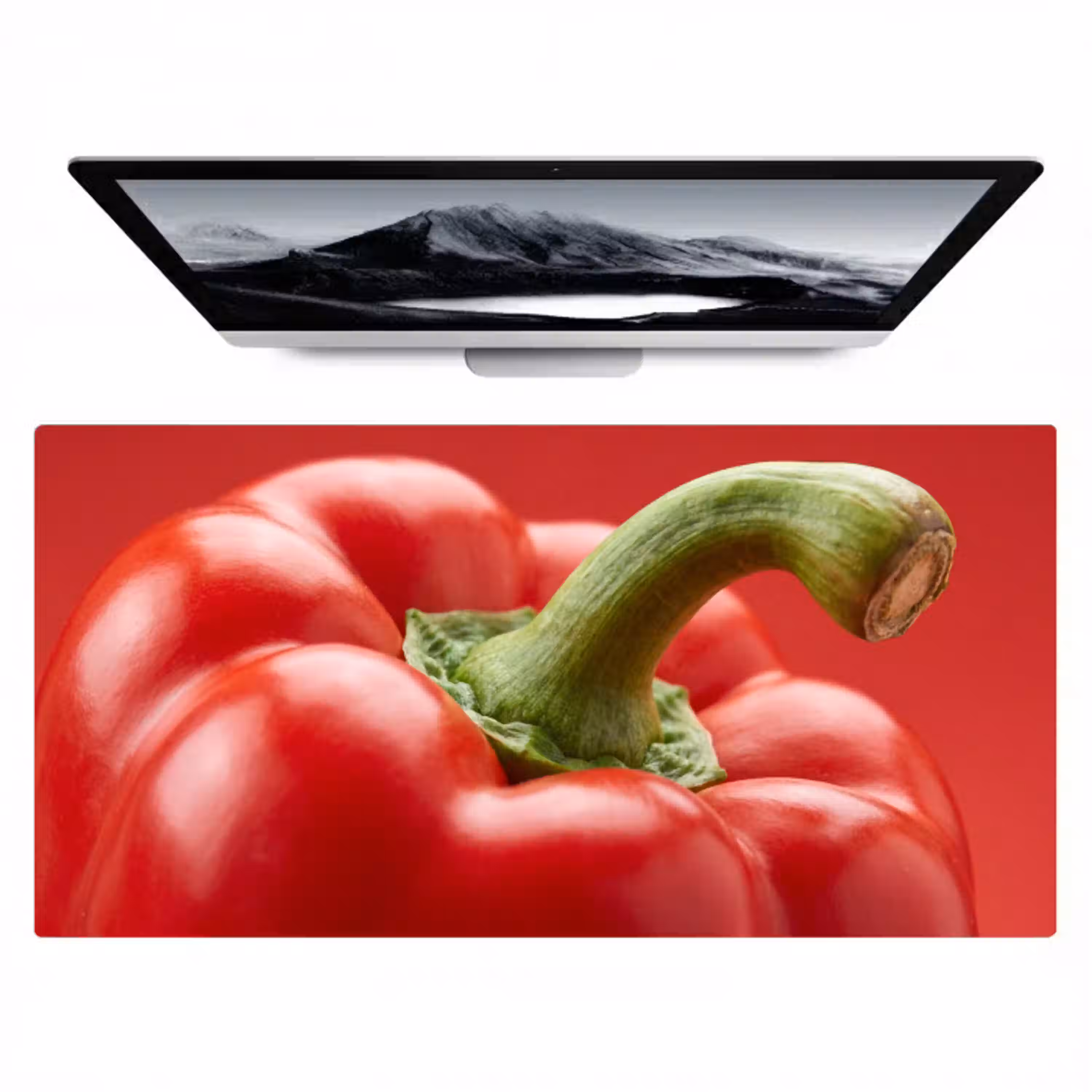 Eten - Paprika - Rood Muismat XXL klein -zzz3d