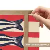 Sardines - Rood en beige strepen Light Box met batterij (Wandlamp) middel -USP_websiteprintNL