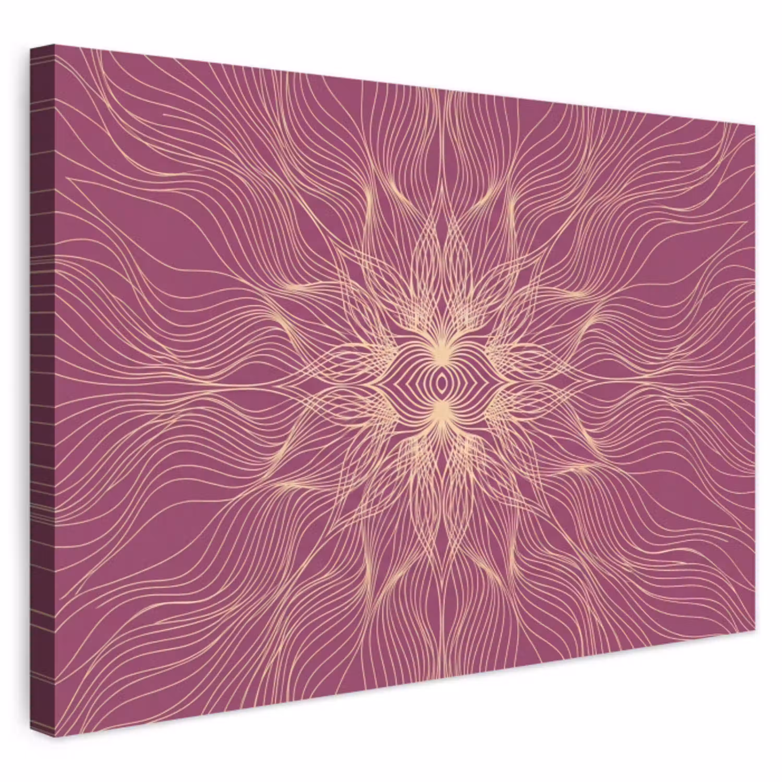 Lijnen - Patroon - Abstract Tuinposter op houten frame 2 cm dik klein -3d