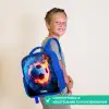 Voetbal in vuur en ijs Kinderrugzak - Blauw middel -sfeer3_NL