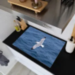 Zeemeeuw - Oceaan - Blauw Inductie beschemer met haakjes klein -sfeer1