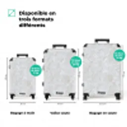 Oppervlakte - Textuur - Grijs NBS - Handbagage koffer - Volwassenen Unisex middel zzzzzzVergelijking_3FR