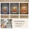 Zee - Zonsondergang - Strand - Wolken - Oranje Light Box met kabel (Tafellamp) klein -USP_lichtkleurNL