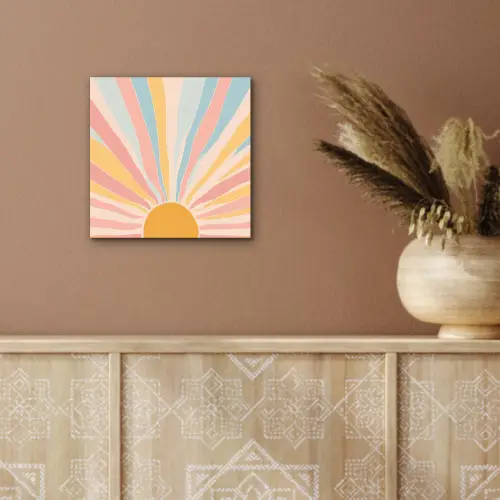 Illustratie - Zon - Pastelkleuren aluminium wit klein -sfeer4