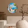 Landschap - Bloemen - Natuur - Zomer Wandcirkel kunststof plaat 5mm dik klein -sfeer1