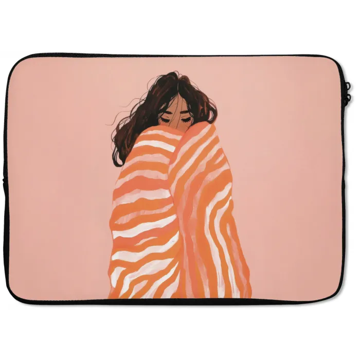 Meisje - Deken - Gestreept - Oranje laptophoes neopreen klein -zkaufland3dotto
