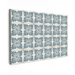 Dessin - Tegel - Blauw Tuinposter op houten frame 2 cm dik klein 845 -3d