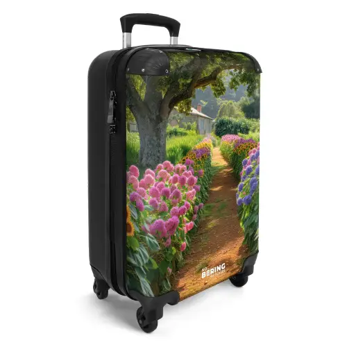 Tuinpad met bloemen NBS - Handbagage koffer - Kinderen Unisex middel -productfoto_3d