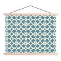 Patroon - Symmetrisch - Blauw textielposter latten blank klein 122 -3d